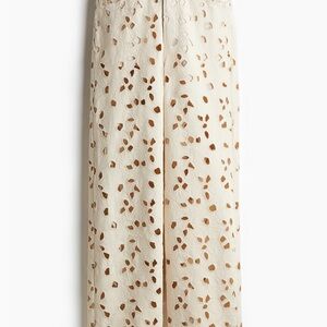 H&M Cream Lace Wide Leg Pants